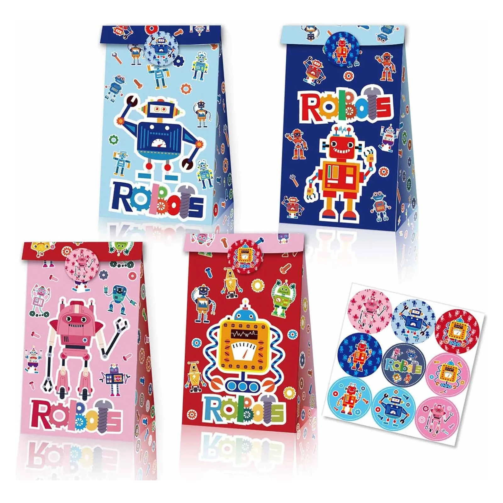 12 个机器人主题礼品纸袋